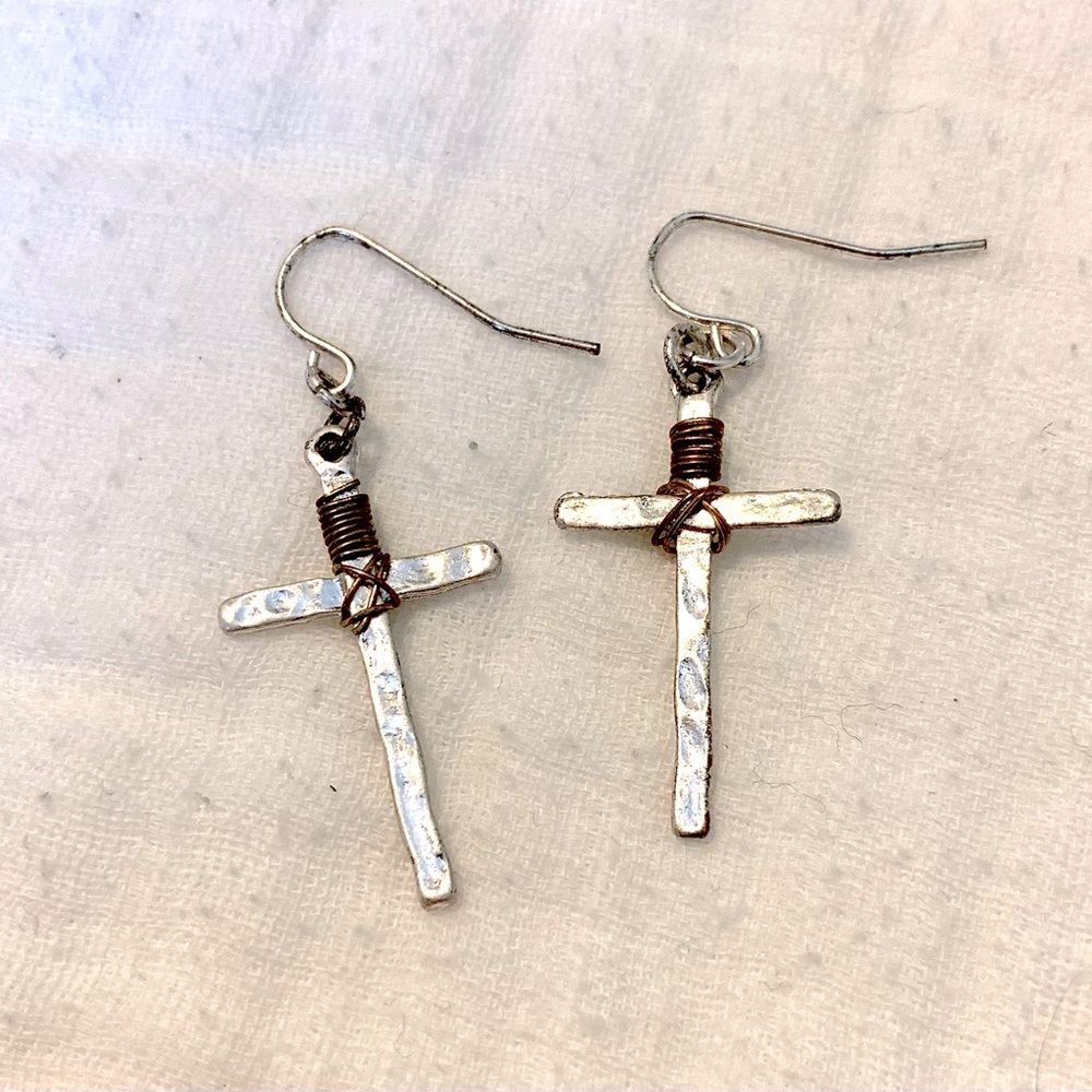 Dangle Single Cross Earrings